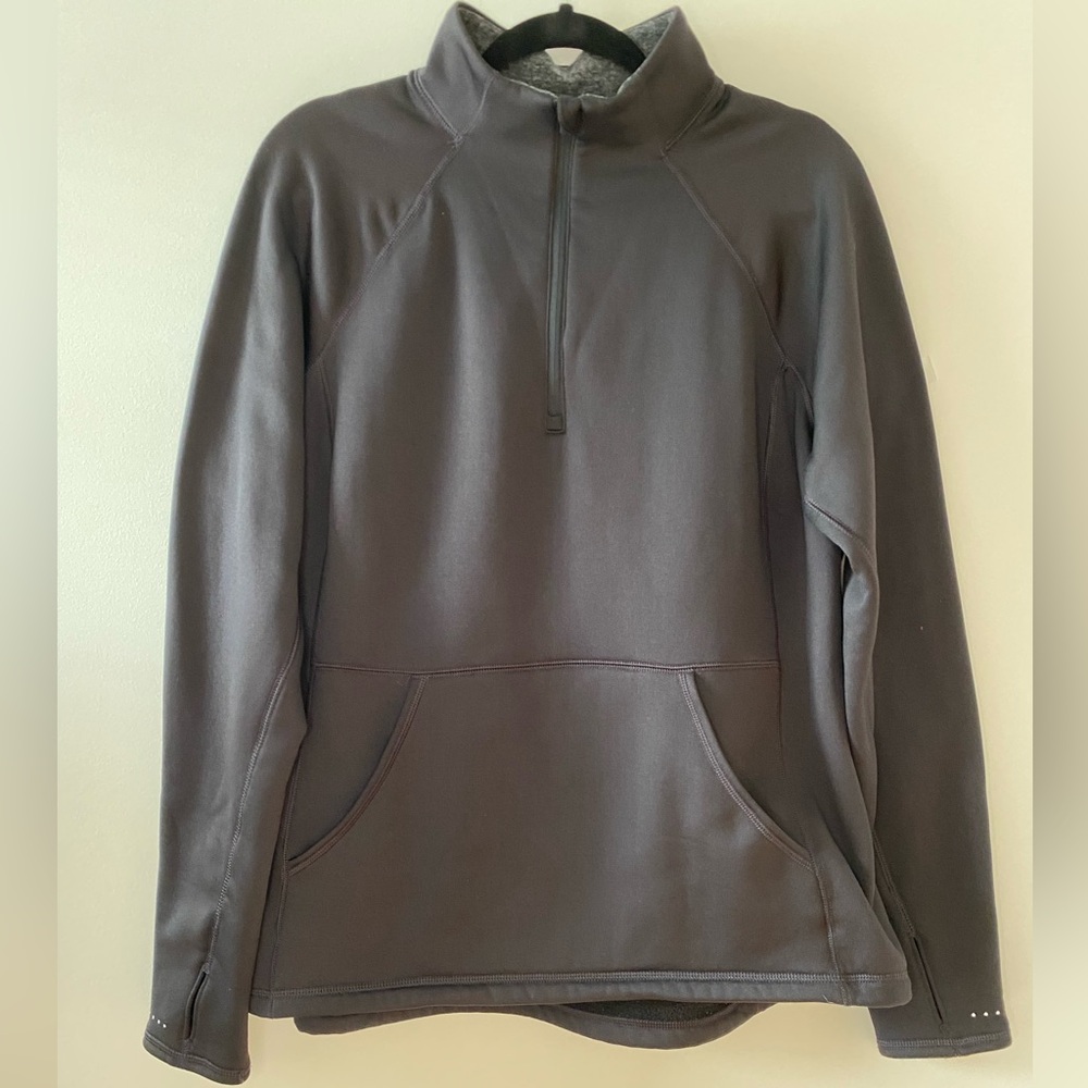 Old Navy Active Women’s Gray and Black Go-Dry 3/4 Zip Sweatshirt - Size: XL